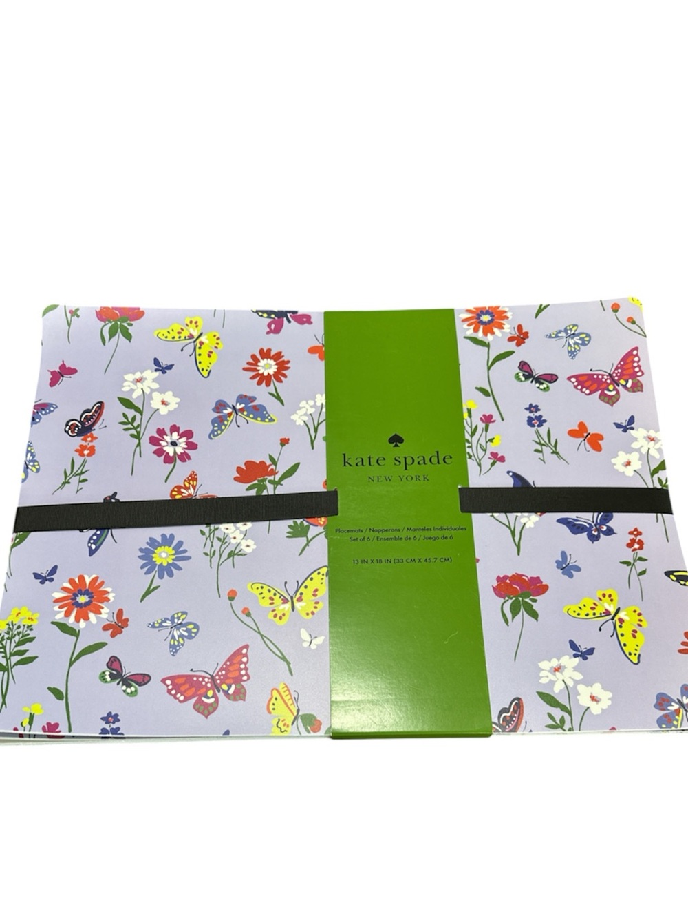 NEW Kate Spade BUTTERFLIES & FLORAL Placemats Set/6